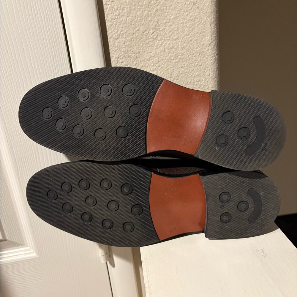 Abound Ortholite Eco Insole Brown Soft Faux Leather Comfort Penny Loafer Mens 11 - Picture 8 of 10